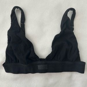 SKIMS Plunge Bralette - Soot - S
